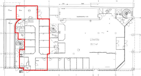 Yrjönkatu 19, Pori, 200 m² liiketila